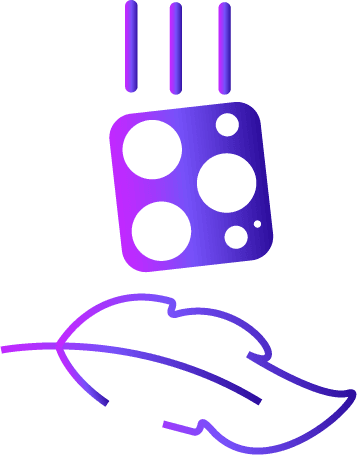 image depicting a camera lens protector falling onto a feather